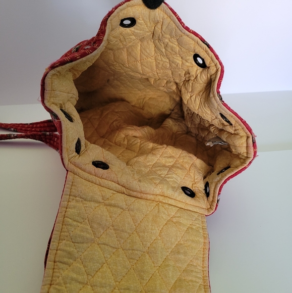 Vera Bradley Floral Red French Provincial Mini Backpack Purse Bag - Picture 4 of 5